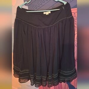 Coldwater Creek Black Pleated A-Line Skirt for Cocktail